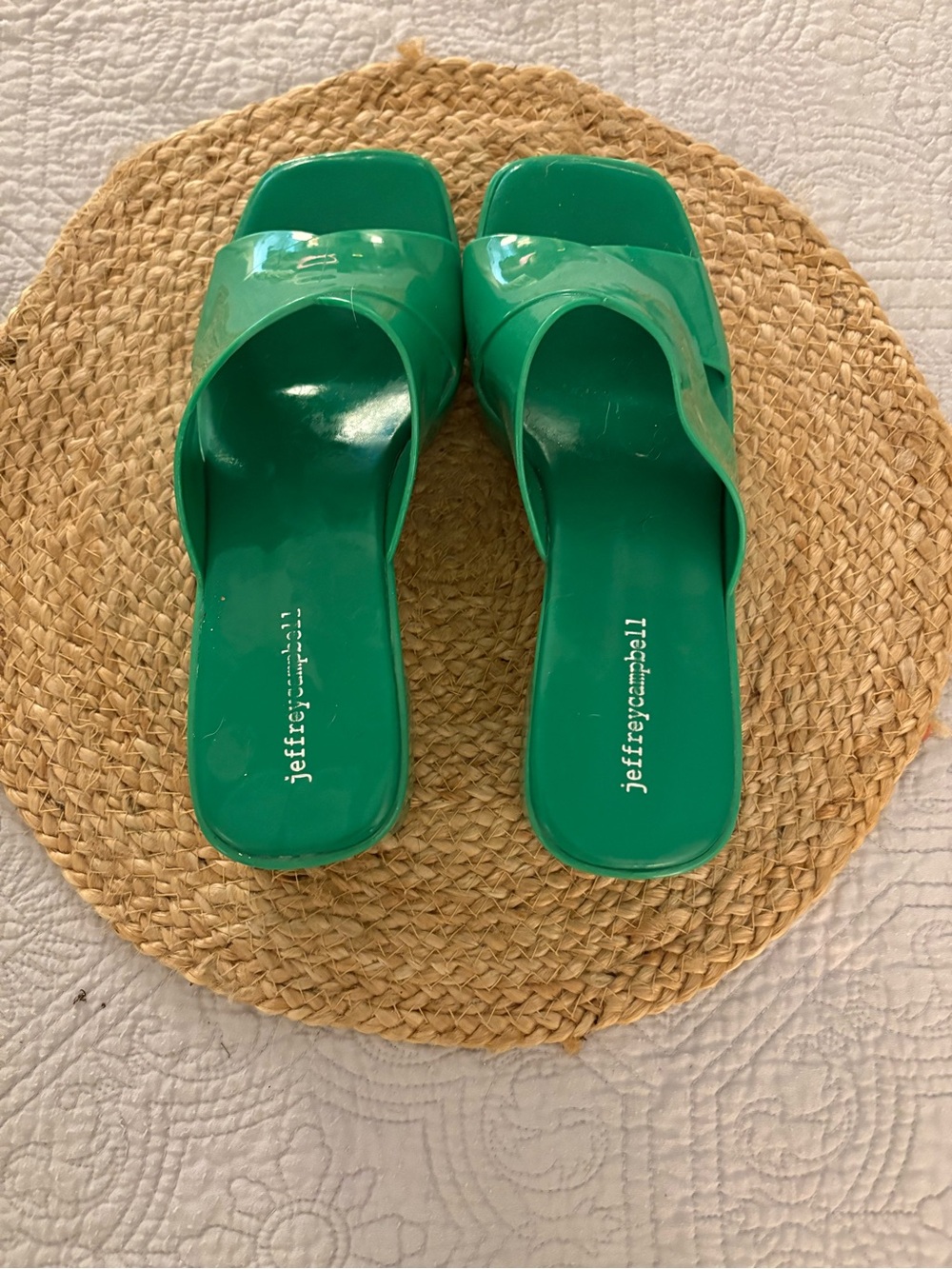 Jeffrey Campbell Green Slide Sandals